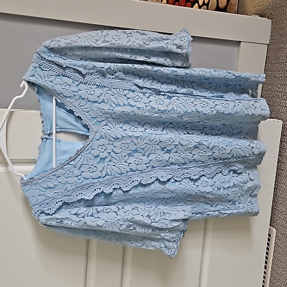 Blue Lace Top - Picture 2 of 4